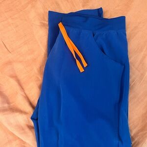 Figs Kade cargo scrub pants winning blue